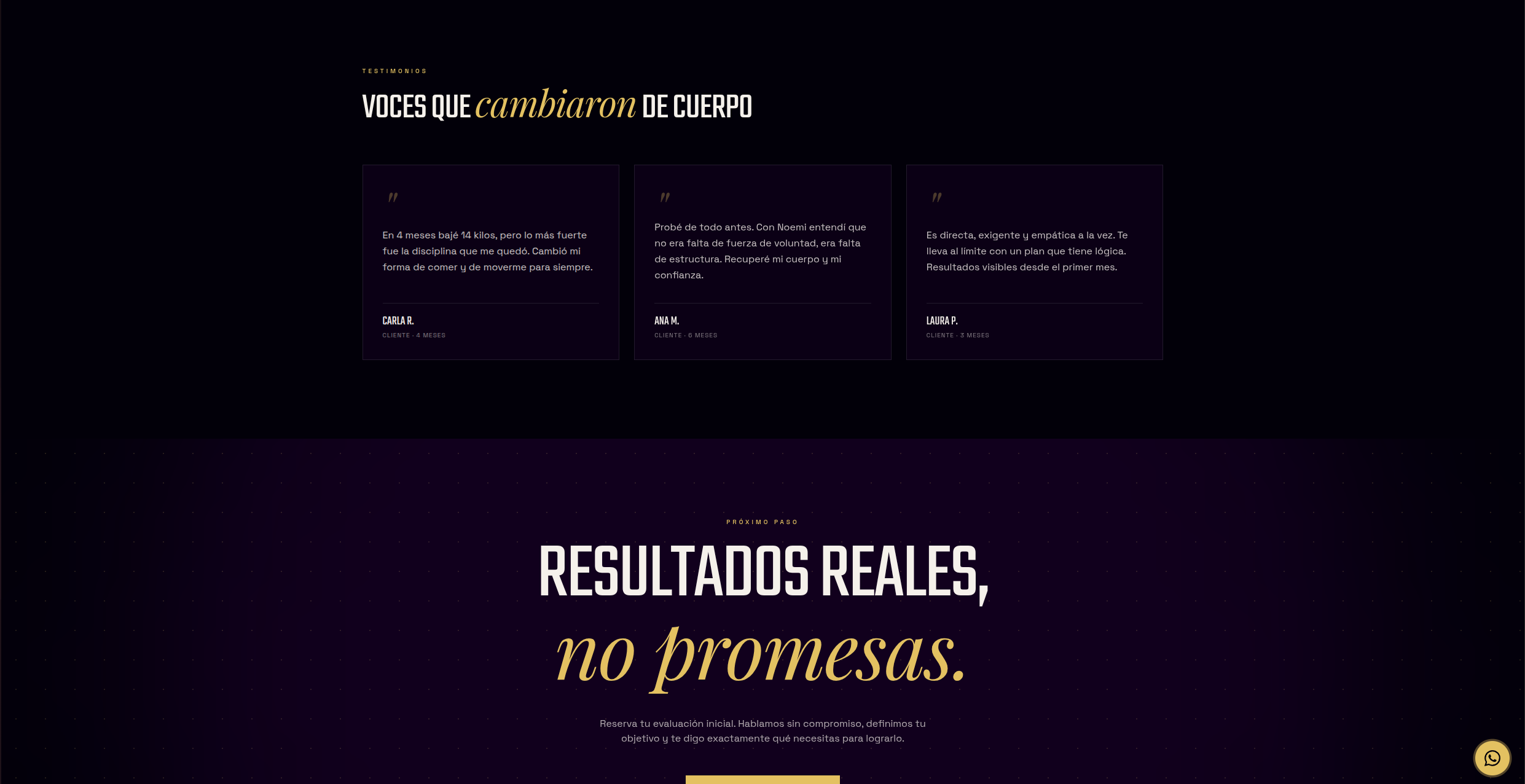 Captura 2 del proyecto Noemi Fit