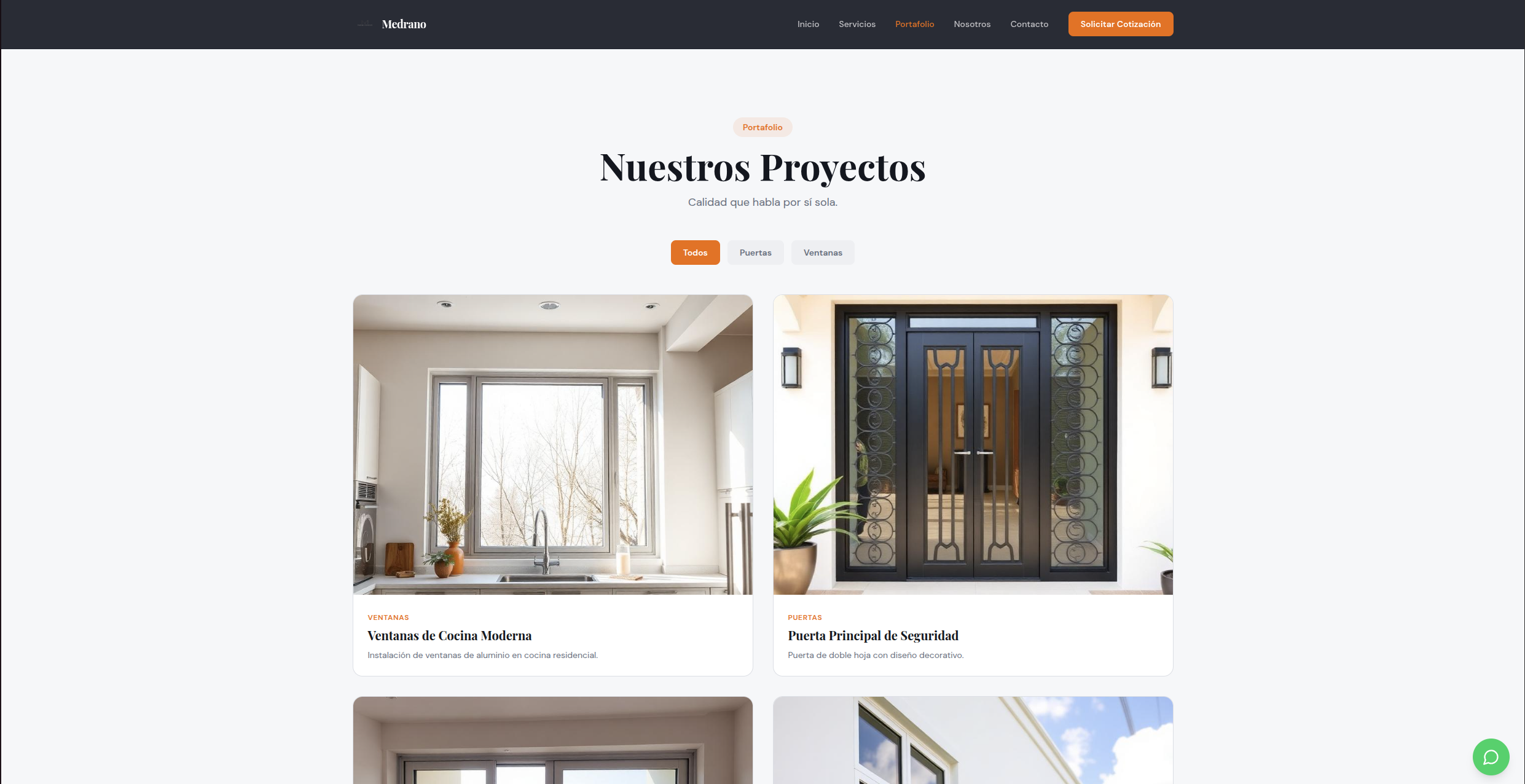 Captura 4 del proyecto Puertas y Ventanas Medrano