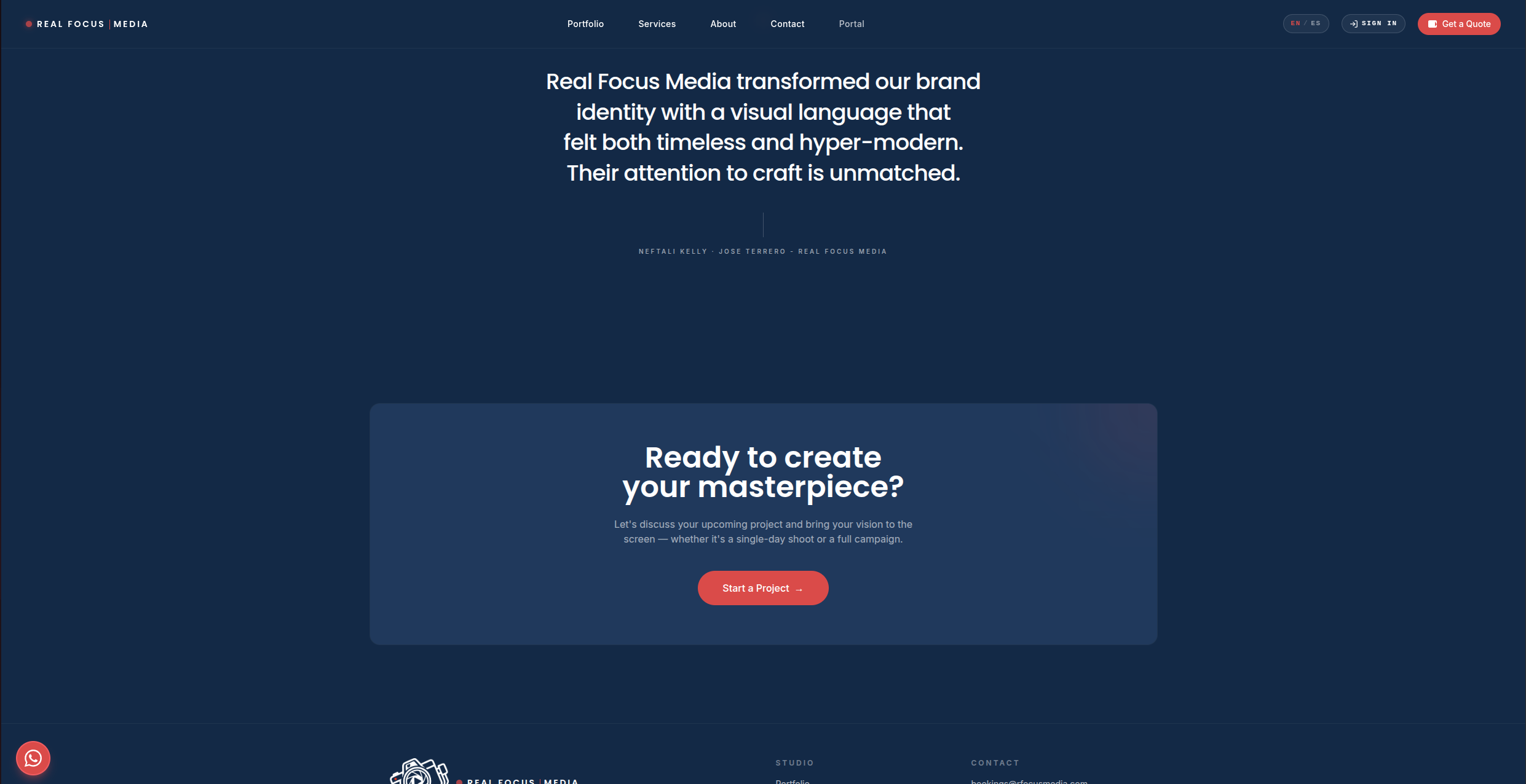 Captura 3 del proyecto Real Focus Media