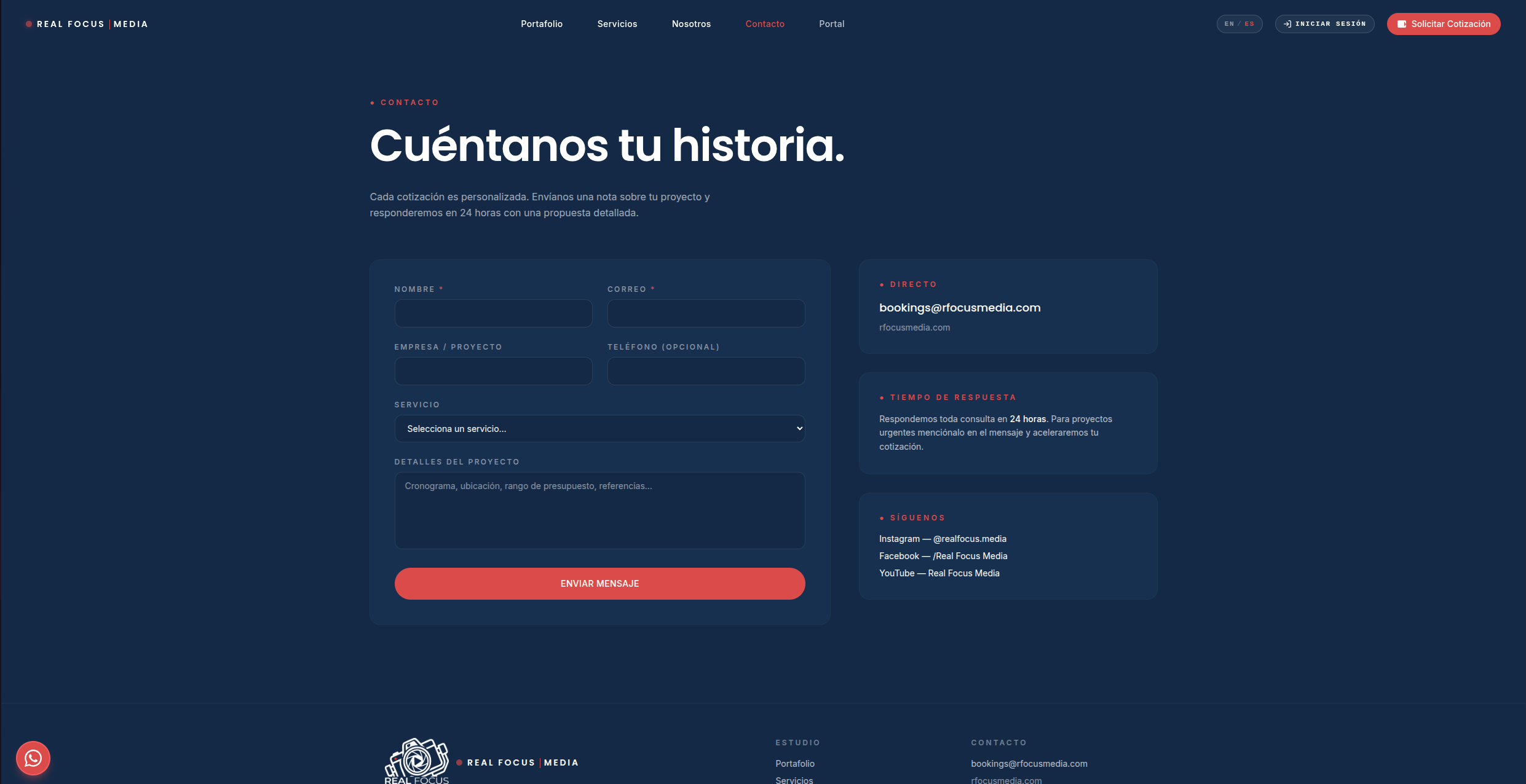 Captura 7 del proyecto Real Focus Media
