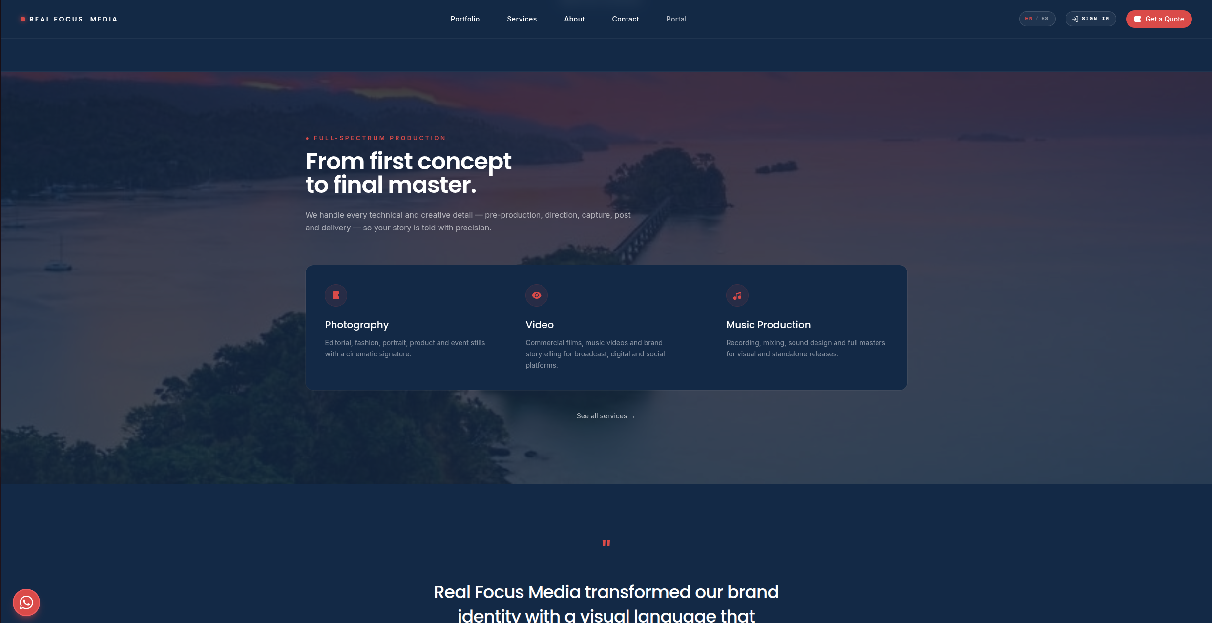 Captura 2 del proyecto Real Focus Media