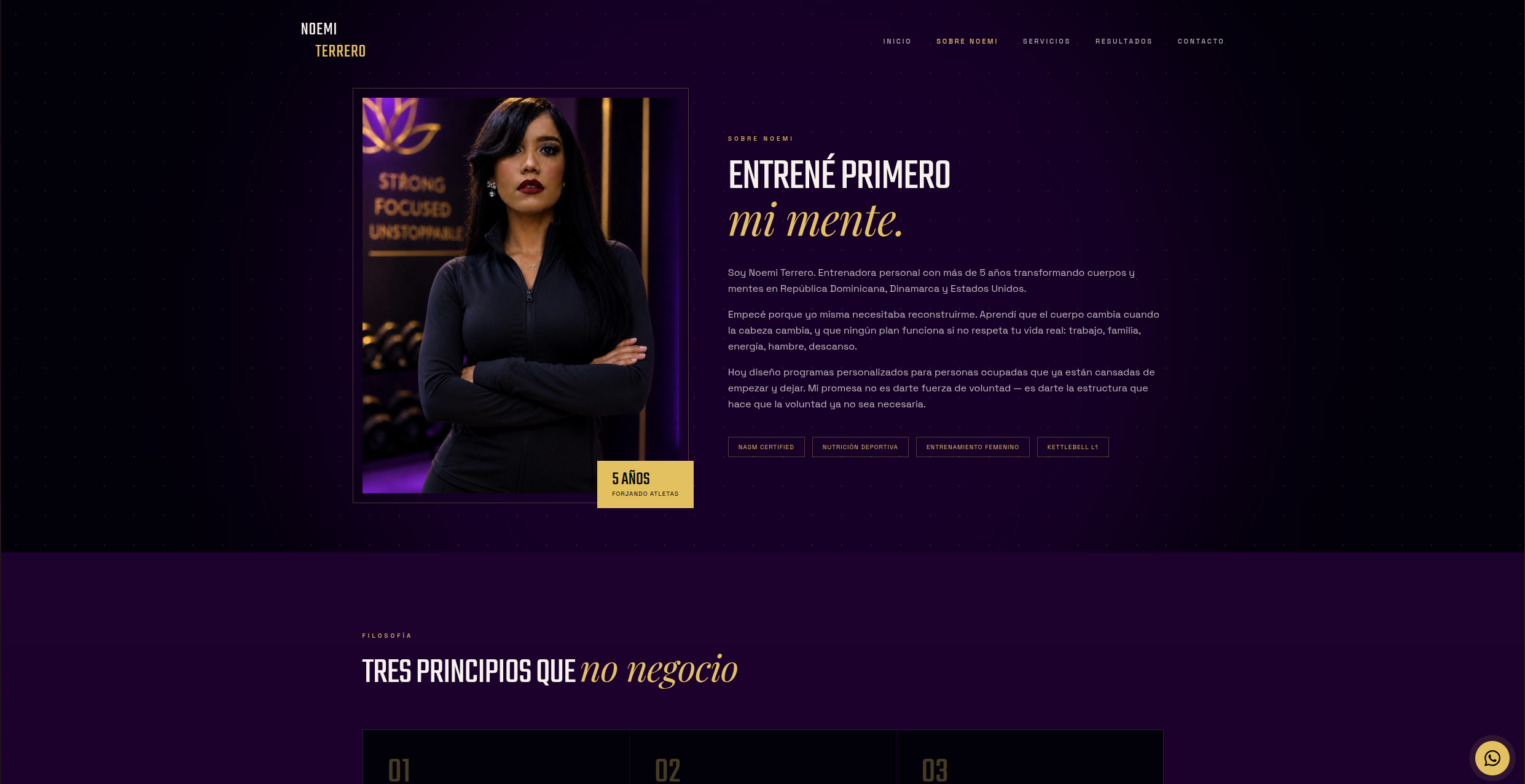 Captura 4 del proyecto Noemi Fit