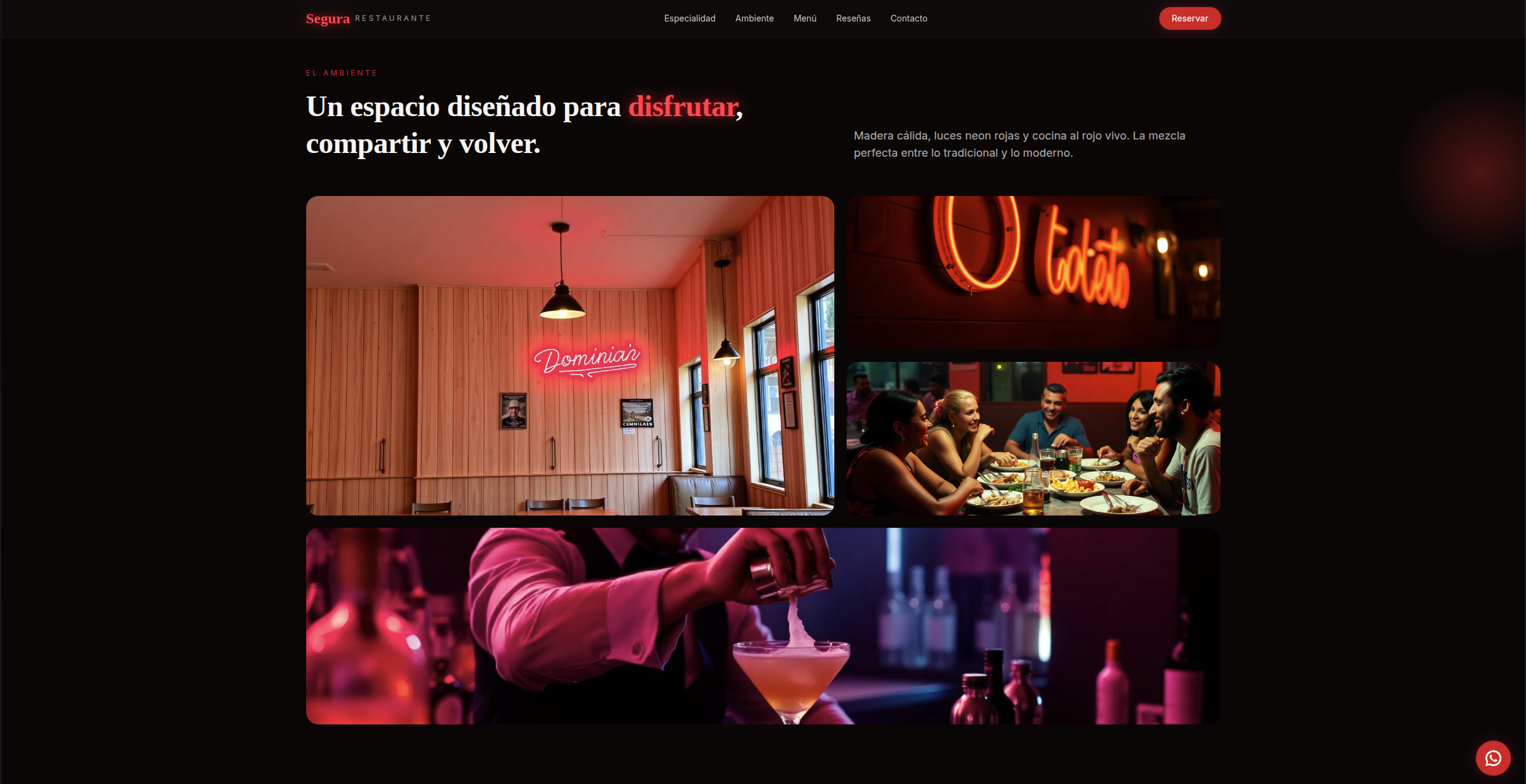 Captura 3 del proyecto Restaurante Segura