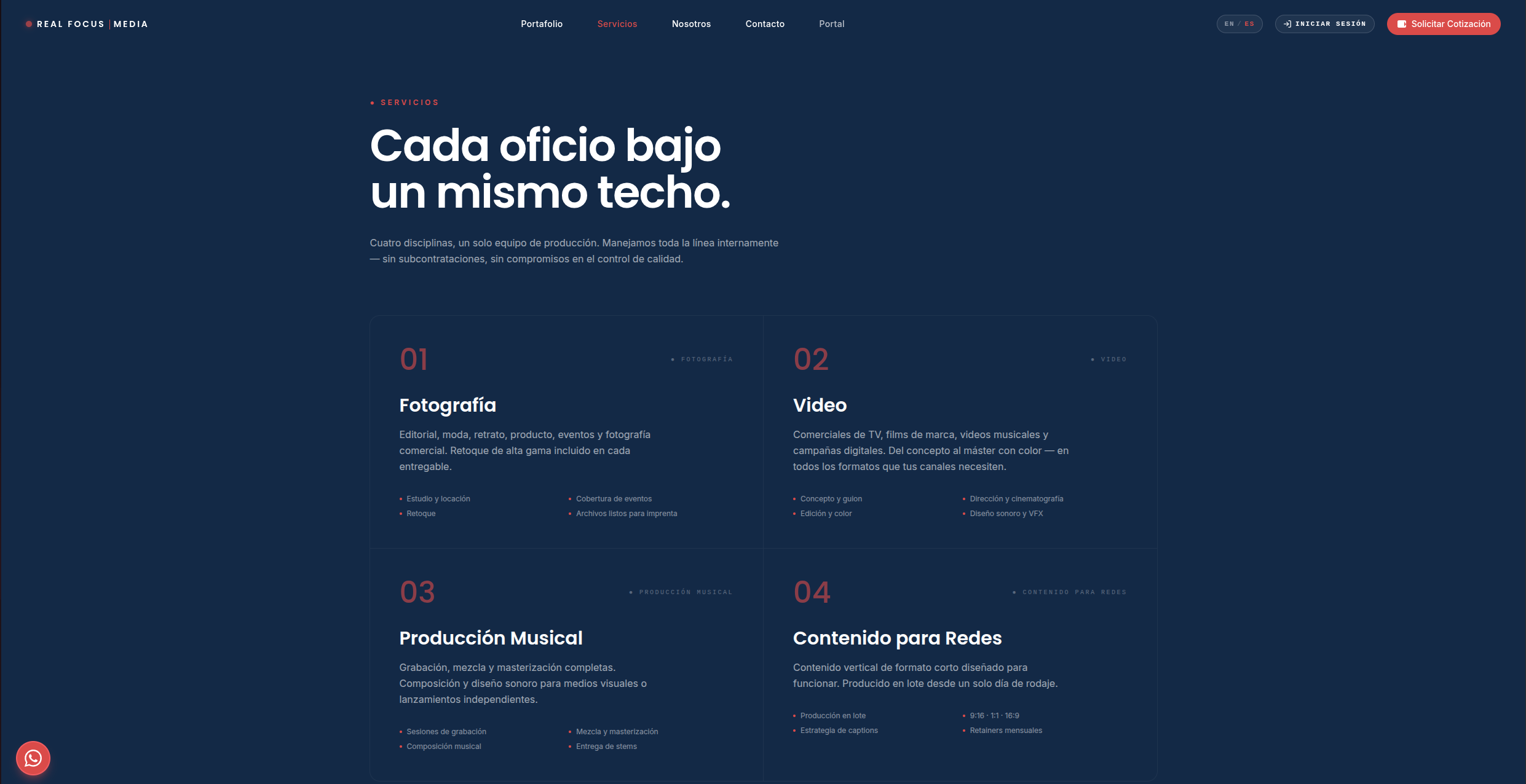Captura 5 del proyecto Real Focus Media