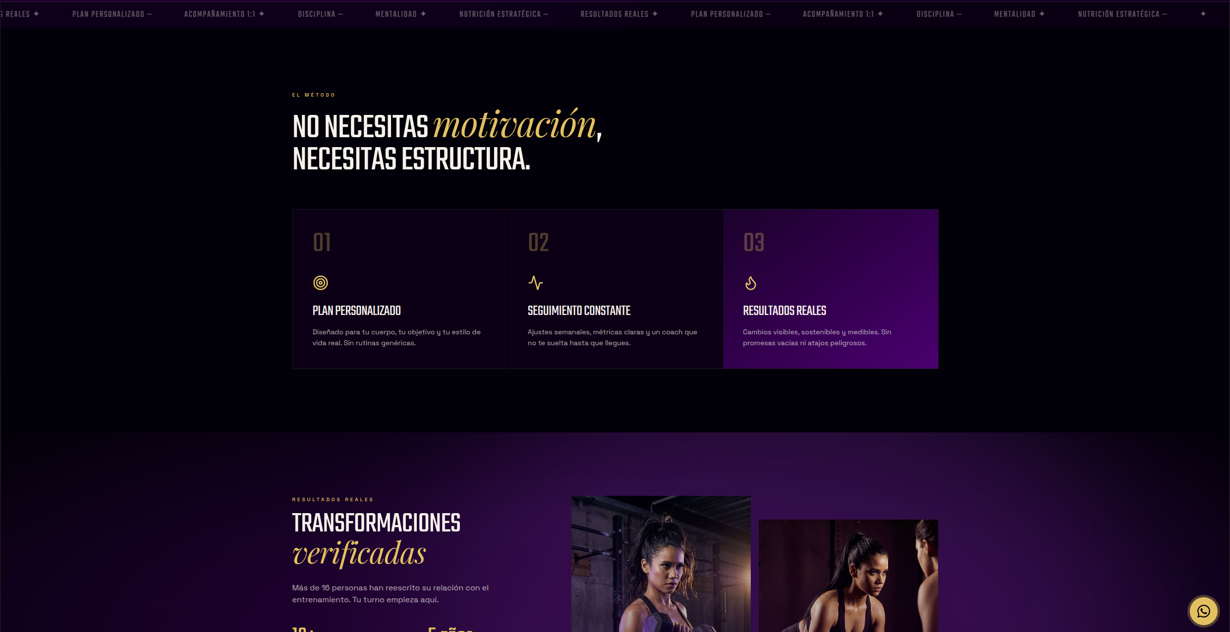 Captura 1 del proyecto Noemi Fit