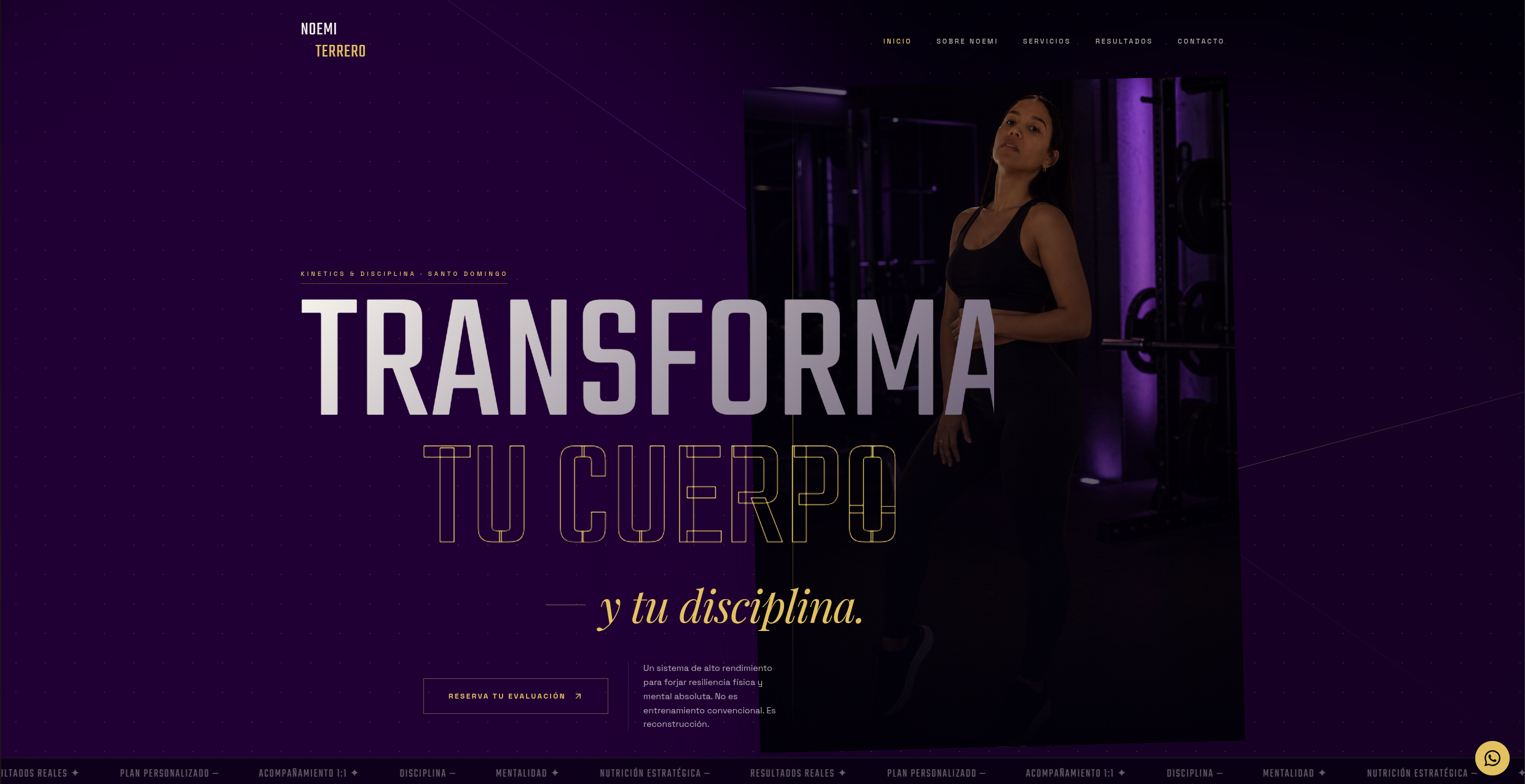Sitio web de Noemi Fit